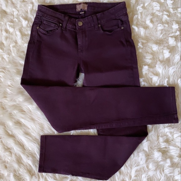 Paige Peg Skinny Purple Jeggings - Picture 3 of 10